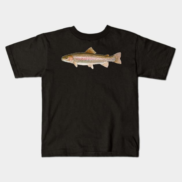 Rainbow Trout Kids T-Shirt by  The best hard hat stickers 